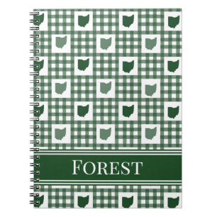 Ohio Groen Gingham Notitieboek