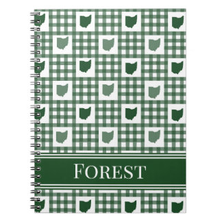 Ohio Groen Gingham Notitieboek