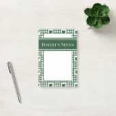 Ohio Groen Gingham Post-it® Notes (Kantoor)