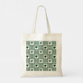 Ohio Groen Gingham Tote Bag (Achterkant)