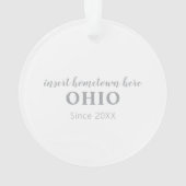 Ohio Hometown Personalized Ornament (achterkant)