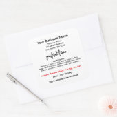 Ohio huisje voedsel wet etiketten (Envelop)