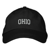 Ohio Ingeborduurd, verstelbaar Pet zwart