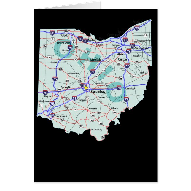 Ohio-kaart (Voorkant)