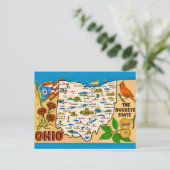 Ohio Kaart Briefkaart (Staand voorkant)
