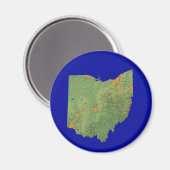 Ohio Kaart magneet (Voorkant / Achterkant)