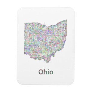 Ohio kaart magneet