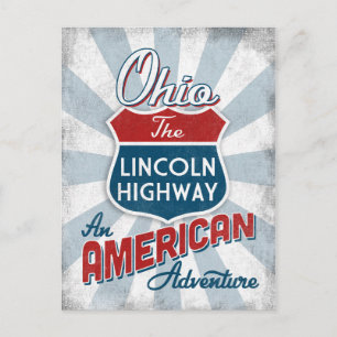 Ohio Lincoln Highway  America Briefkaart