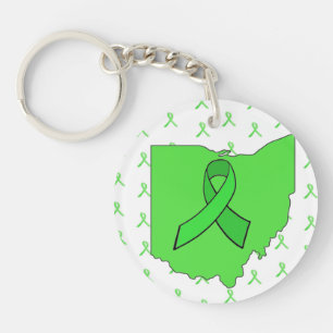 Ohio Lyme-ziekte bewustzijn 2-zijdige sleutelhange Sleutelhanger