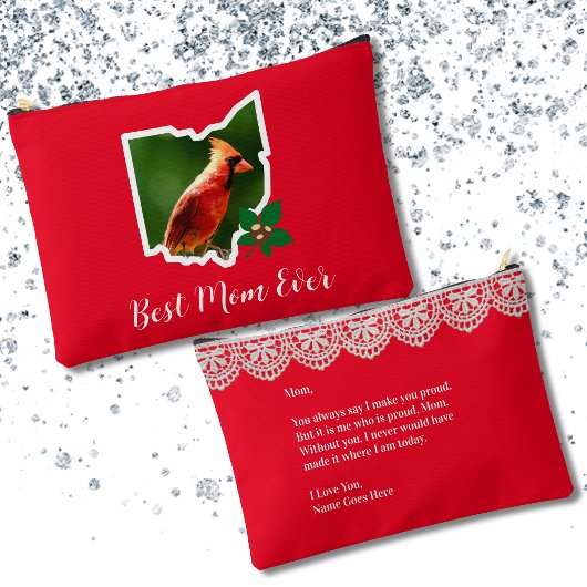 Ohio Maman Cardinal Custom Mère's Day Toiletry sac