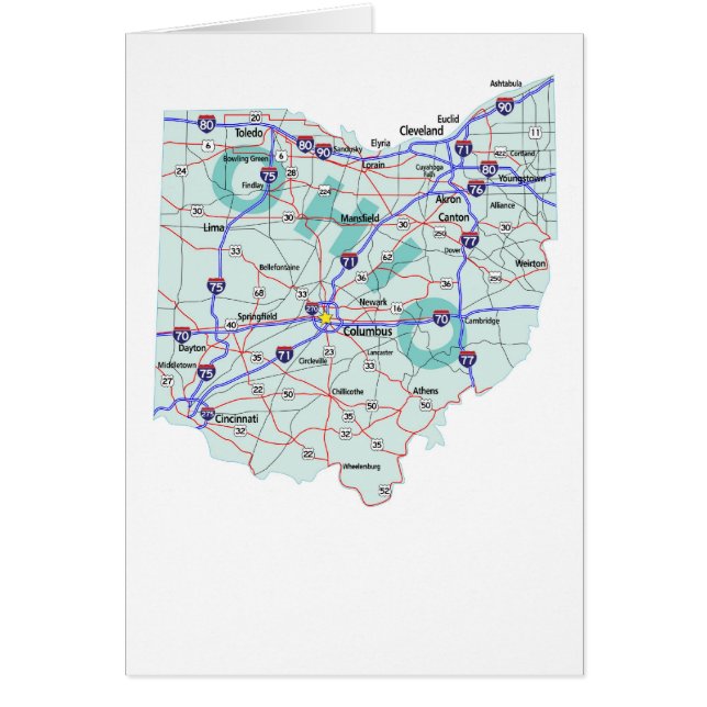 Ohio Map Blank (Voorkant)