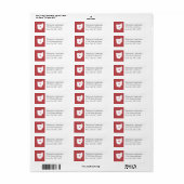 Ohio Map Home State Love met optioneel hart Etiket (Full Sheet)