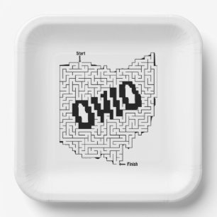 Ohio Maze Puzzle Papieren Bordje