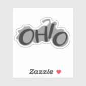 Ohio Motorfiets ontwerp met staat naam Sticker (Vel)