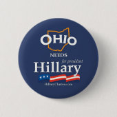 Ohio Needs Hillary Button (Voorkant)