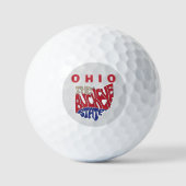Ohio Nickname Word Art Golfballen (Voorkant)