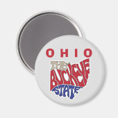 Ohio Nickname Word Art Magneet (Voorkant / Achterkant)