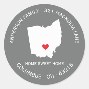 OHIO Nieuwe sticker van label voor thuisadres