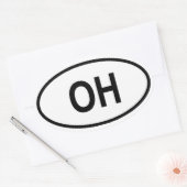 Ohio "OH" Ovale Sticker (Envelop)