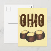 Ohio OH Peanut Butter Buckeye Eye Nut Snoep Briefkaart (Voorkant / Achterkant)