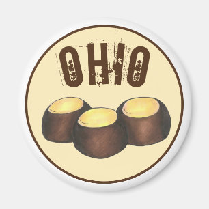 Ohio OH Peanut Butter Buckeye Eye Nut Snoep Magneet