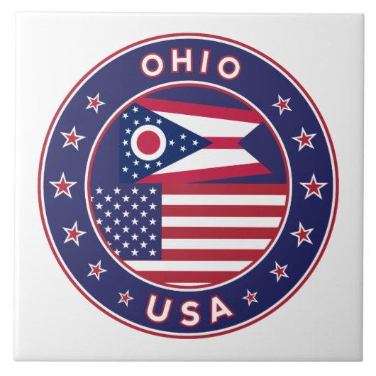 Ohio, Ohio t-shirt, Ohio sticker, phone case Tegeltje (Voorkant)