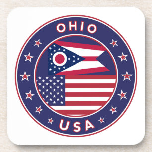 Ohio, Ohio t-shirt, Ohio-sticker, telefooncel Bier Onderzetter