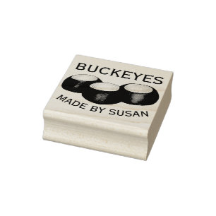 Ohio Peanut Butter Buckeye Snoep Homemade gemaakt Rubberstempel