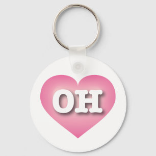 Ohio Pink Fade Heart - Ik hou van OH Sleutelhanger