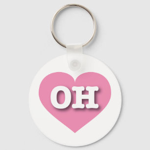 Ohio Pink Heart - Ik hou van OH Sleutelhanger