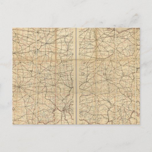 Ohio Postal Route Briefkaart (Voorkant)