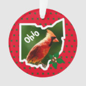 Ohio Pride Cardinal de Noël et Ornement Buckeye (devant)