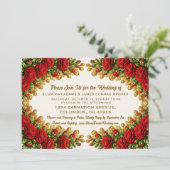 Ohio Red Carnation Wedding Invitation (Debout devant)