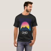 Ohio Retro  Mountain Grid 80s 90s Esthetisch T-shirt (Voorkant volledig)