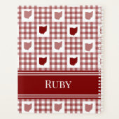 Ohio Rode Gingham Planner (Achterkant)