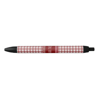 Ohio Rode Gingham Zwarte Inkt Pen