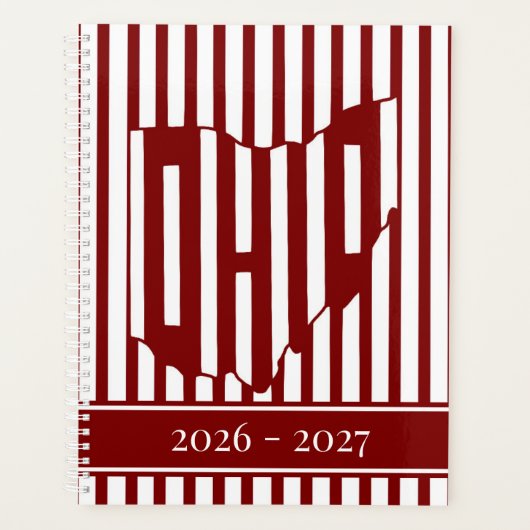 Ohio Rode Streep Planner (Voorkant)