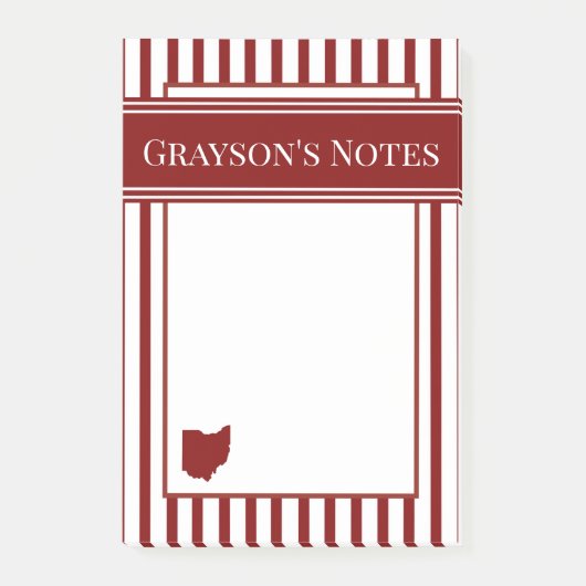 Ohio Rode Streep Post-it® Notes (Voorkant)