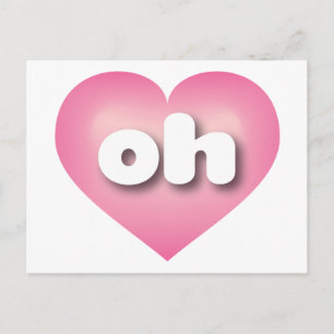 Ohio roze fade hart - Ik hou van Briefkaart