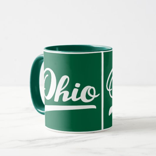 Ohio Script Green Souvenir Mok (Voorkant links)