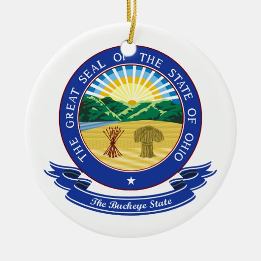 Ohio Seal Keramisch Ornament (Voorkant)