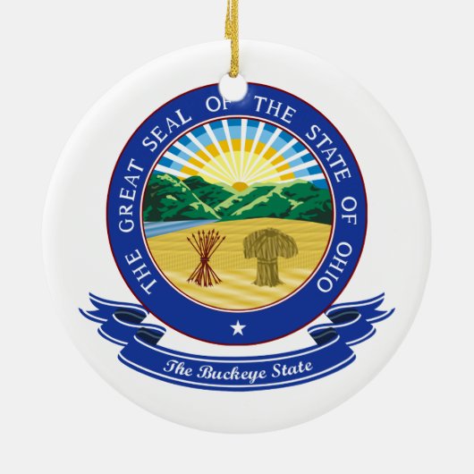 Ohio Seal Keramisch Ornament (Achterkant)