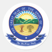 Ohio Seal Ronde Sticker (Voorkant)