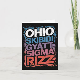 Ohio Skibidi Gyatt Sigma Rizz Gen Slang Rizz Funny Kaart