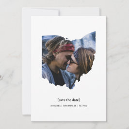 Ohio Sla de datum fotokaart op Save The Date