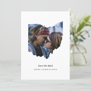 Ohio Sla de datum fotokaart op Save The Date