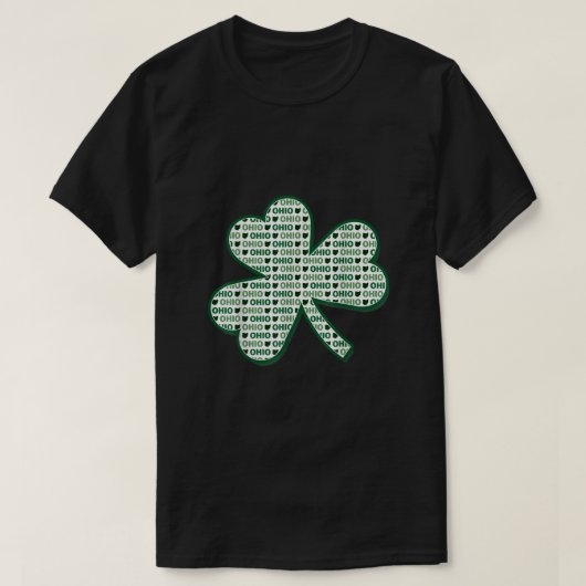 Ohio St Patricks Day Shamrock Clover State T-shirt (Design voorkant)