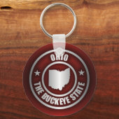 Ohio-staal (rood) sleutelhanger (Voorkant)