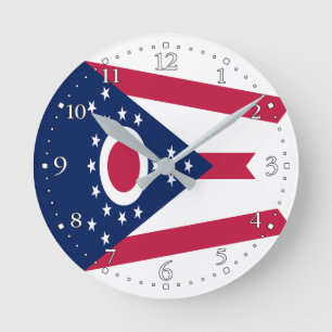 Ohio Staat Vlag Ronde Klok
