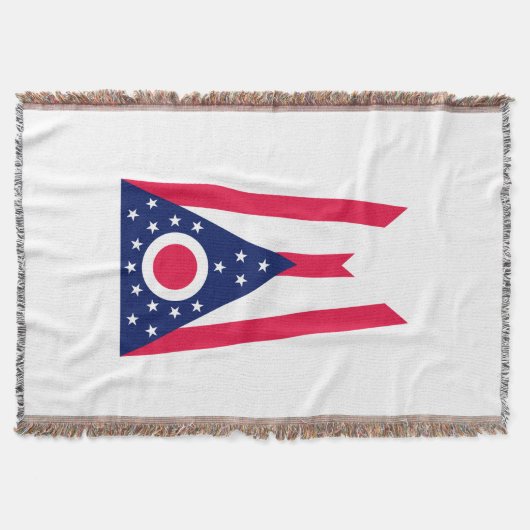 Ohio State Flag Design Decor Deken (Voorkant)